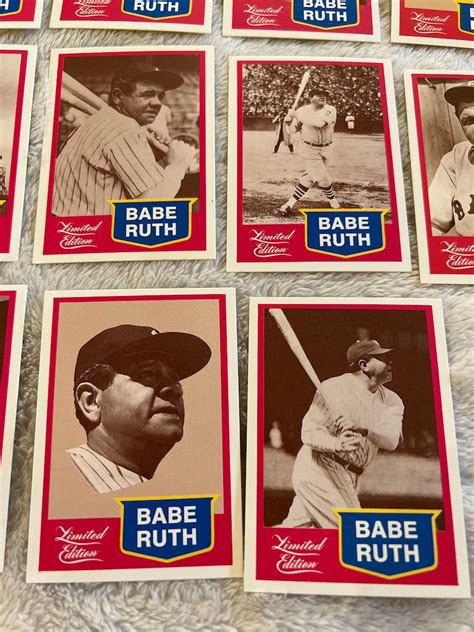 Cmc Babe Ruth Complete Set Baseball Cards New York Etsy