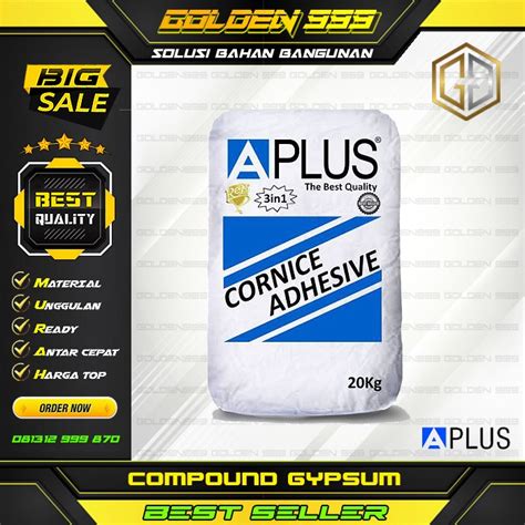 Jual Compound Gypsum Kompon Gypsum Aplus 20 Kg Jakarta Timur