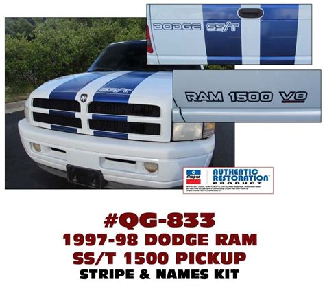 Qg Dodge Ram Sst Ram Ss T Rayas Y Kit De Calcoman As