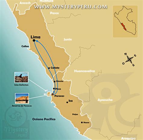 Map Of Paracas Peru