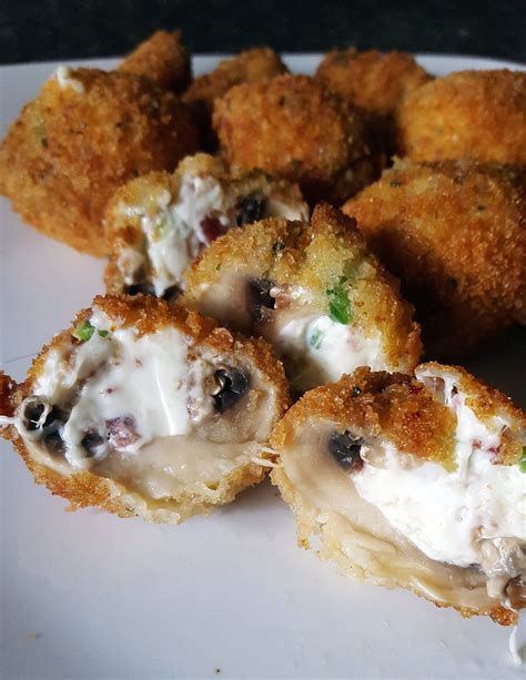 Stuffed Fried Mushrooms Recipe Fried Mushrooms Appetizer Recipes Food