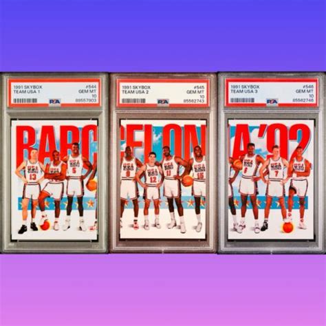 1991 Skybox Dream Team USA Barcelona Set 544 545 546 Michael Jordan