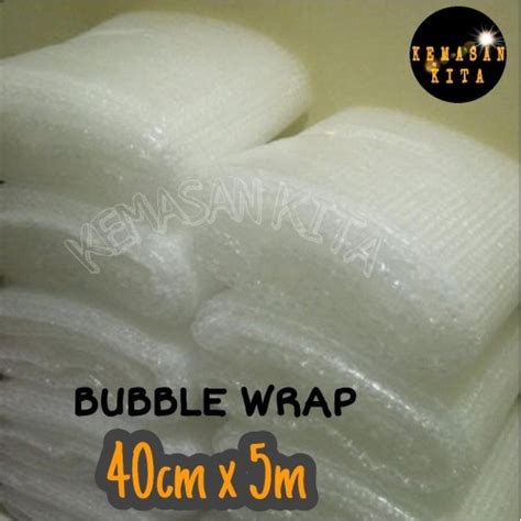 Jual Plastik Bubble Wrap Gelembung Potongan Lembaran 40 Cm X 5 Meter