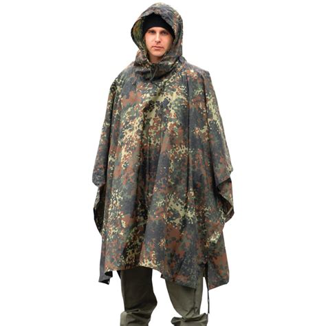 Waterproof Hooded Us Army Ripstop Festival Rain Poncho Military Camping Hiking Ebay