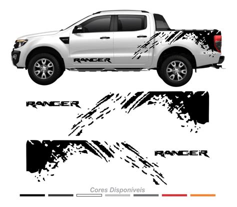 Kit Adesivos Faixa Laterais Caçamba Ford Ranger 2013 Imp83