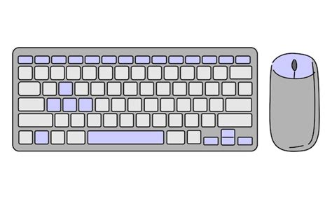 Premium Vector | Line art color of computer keyboard and mouse