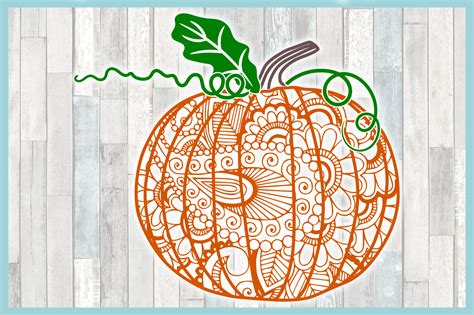 Pumpkin Mandala Zentangle SVG