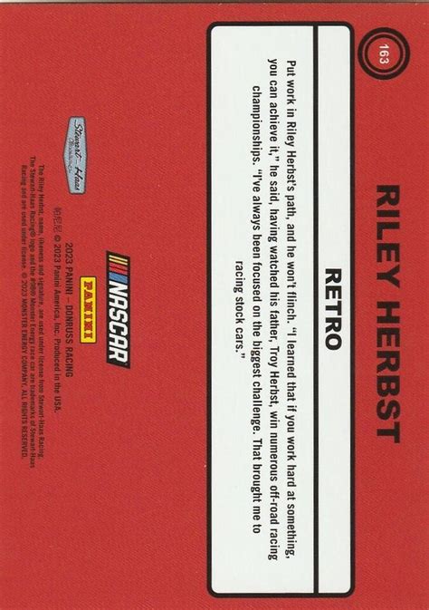 Riley Herbst 2023 Donruss Racing NASCAR Retro 1990 Lime Green Parallel