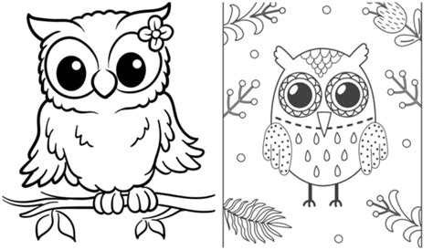 45 desenhos de CORUJA para colorir e imprimir grátis