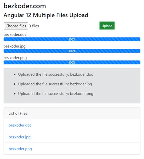 File Upload Using Angular 12 And Node Js Express Example Bezkoder