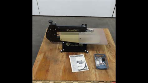 Sku 241691 Excalibur Ex 21 Tilting Head 21 Scroll Saw 120v 1ph 30° Left And 45° Right Tilt Youtube