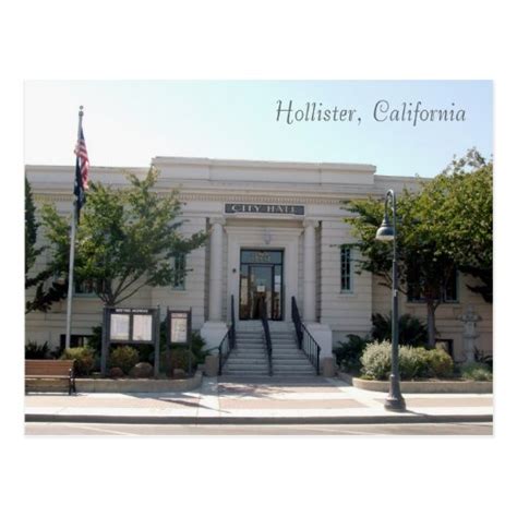 Hollister, CA City Hall Postcard | Zazzle