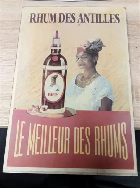 Plaque En Bois Publicitaire Rhum Des Antilles X Cm Eur