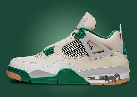 Official Look At Nike SB X Air Jordan 4 Pine Green Sail Sneaker News