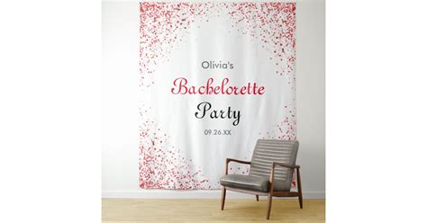 Bachelorette Party Rose Gold Glitter Backdrop Zazzle