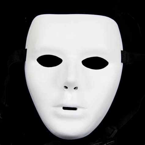 2015 New Halloween Costumes Hiphop Hip Hop Mask White For Men Cosplay Full Face White Venetian