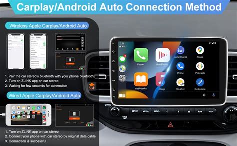 Podofo Autoradio Android Double Din Sans Fil Carplay Avec Navi