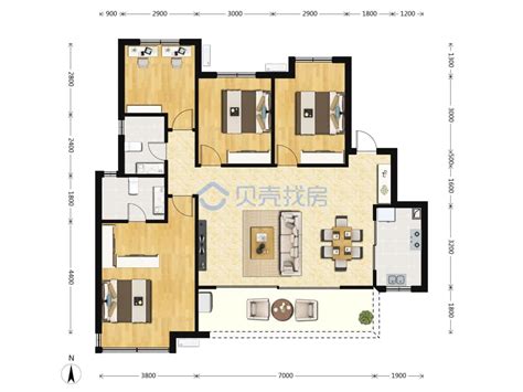 【中铁城颐湖题院成都中铁城颐湖题院楼盘】零居室户型图3室2厅2卫建面 9619m²房型图 成都贝壳新房