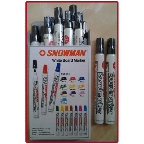 Jual Spidol Snowman WhiteBoard Permanent Marker G12 BG12 Shopee Indonesia