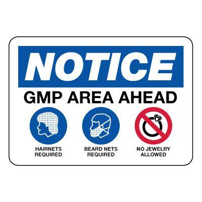 Notice GMP Area Ahead Sign With Graphics Seton