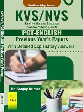 Kvs Nvs Pgt English Teacher Recruitment Exam Previous Year S Papers