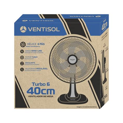 Ventilador De Mesa Ventisol Turbo Cm P S Oscilante