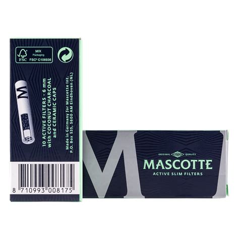 New Mascotte Active Slim Filters 10 Filters Mascotte