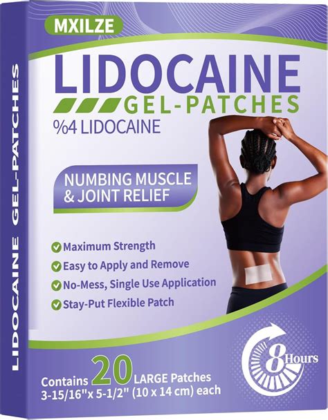 Gereoom Lidocaine Patches 20 Count 1 Menthol Maximum