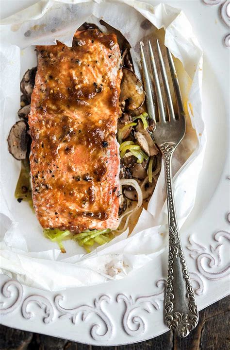 Salmon En Papillote With Miso Butter Wild Greens Sardines