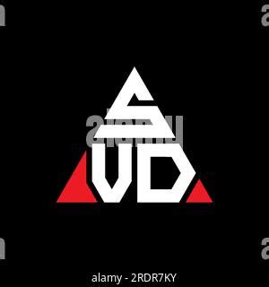 SVD triangle letter logo design with triangle shape. SVD triangle logo design monogram. SVD ...