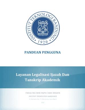 Fillable Online Layanan Legalisasi Ijazah Dan Transkrip FTIITB Fax