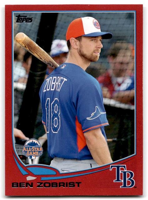 Topps Update Ben Zobrist Tampa Bay Rays Us Ebay