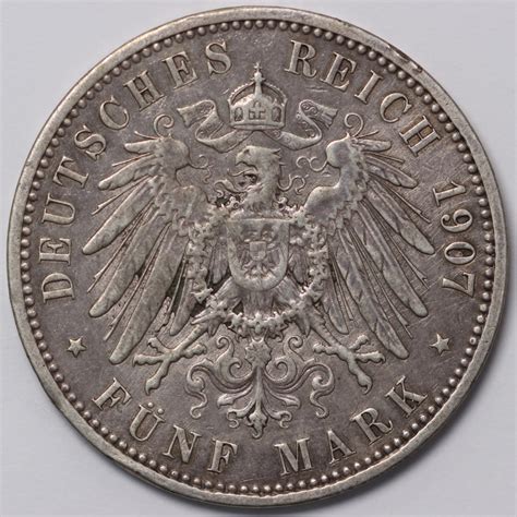 German States Prussia A Mark Wilhelm Ii Berlin Mint Km