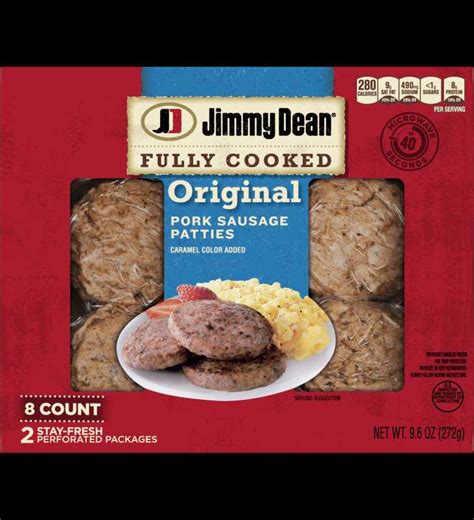 Jimmy Dean® Fully Cooked Original Pork Sausage Patties 8 Count