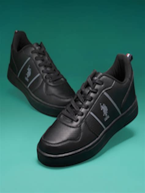 Buy U S Polo Assn Men Black PU Sneakers - Casual Shoes for Men 15607912 ...