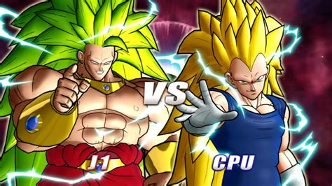 Dragon Ball Raging Blast 2 Broly SSJ3 Vs Vegeta SSJ3 YouTube