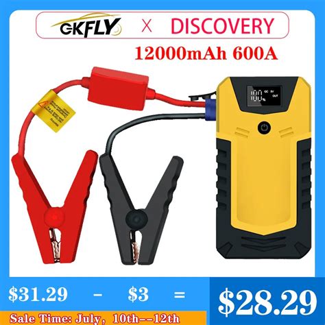 GKFLY Démarreur de voiture diesel portable batterie externe chargeur