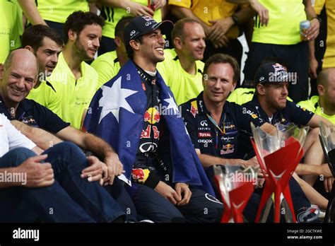 Race Winner Daniel Ricciardo Aus Red Bull Racing Celebrates With The