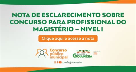 Nota De Esclarecimento Sobre Concurso Para Profissional Do MagistÉrio