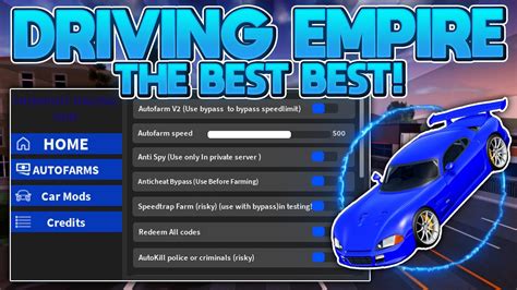 Roblox Driving Empire Hack Script Best Auto Farm Auto Kill Redeem All Codes And More