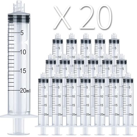 Buy 20ml Luer Lock Syringe 20 Pack Plastic 20ml Syringes With Luer Lock