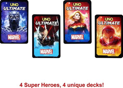 Uno Ultimate Marvel Card Game With Collectible Foil Cards