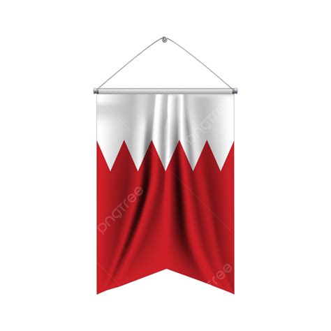 Bahrain D Waving Flag With Transparent Background Vector Bahrain