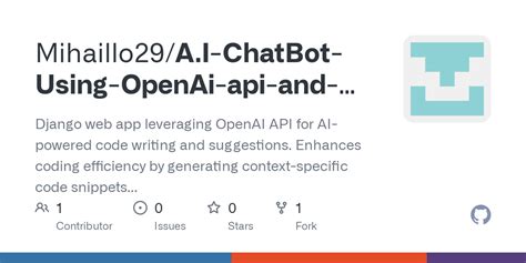 GitHub Mihaillo29 A I ChatBot Using OpenAi Api And Django Django Web