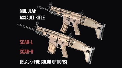 D Model Collection Modular Assault Rifle Fn Scar L Mk And Scar H Mk