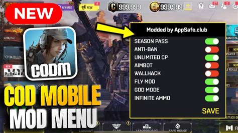 Cod Mobile Mod Menu Aimbot Wallhack Anti Ban Unlimited Cp More