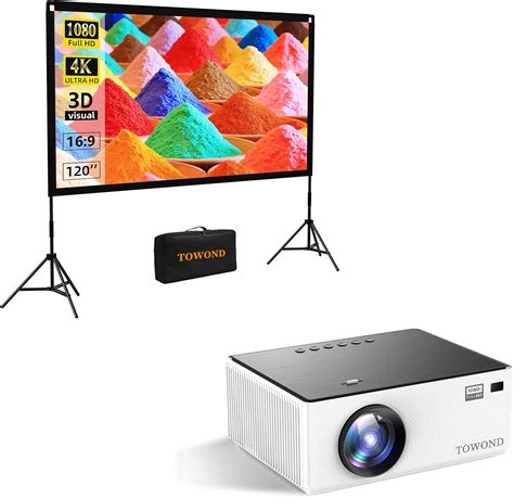 Amazon Projector And Screen Outdoor Combo Towond Inch