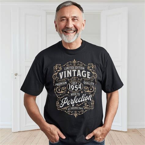 Mens 70th Birthday T Shirt Born In 1954 Original Parts 70th Birthday T For Him Mens 1954