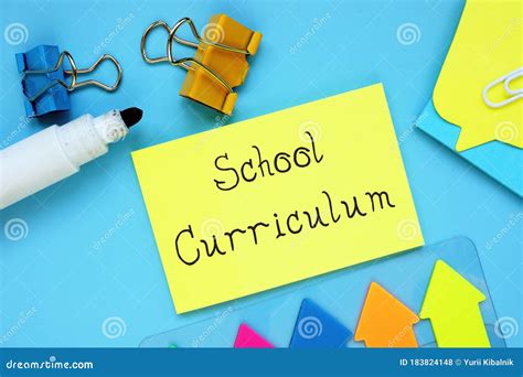 Business Concept Meaning School Curriculum with Sign on the Page Stock Photo - Image of college ...