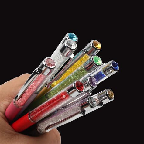 1pcs/lot New fashion design pen on the top diamond crystal ball pen 10 ...